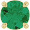 14K Yellow 5.5 mm Lab-Grown Emerald Pendant