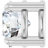 Platinum 5.5 mm Natural White Sapphire Pendant