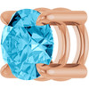 14K Rose 5.5 mm Natural Aquamarine Pendant