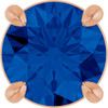 14 Karat Rose Gold 5.5 mm Natural Blue Sapphire Pendant
