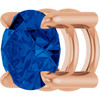 14K Rose 5.5 mm Lab-Grown Blue Sapphire Pendant