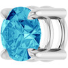 Sterling Silver 5.5 mm Natural Blue Zircon Pendant