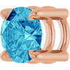 14K Rose 5.5 mm Natural Blue Zircon Pendant