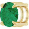 14K Yellow 8 mm Lab-Grown Emerald Pendant