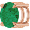 14K Rose 8 mm Lab-Grown Emerald Pendant