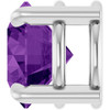 14K White 7 mm Natural Amethyst Pendant