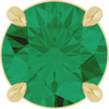 14K Yellow 7 mm Lab-Grown Emerald Pendant