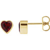 14K Yellow Natural Mozambique Garnet Stud Earrings