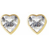 14 Karat Yellow Gold Stuller Lab-Grown Moissanite Stud Earrings