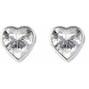 Sterling Silver Stuller Lab-Grown Moissanite Stud Earrings