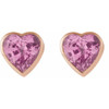 14K Rose Natural Pink Sapphire Stud Earrings