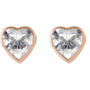 14K Rose Stuller Lab-Grown Moissanite Stud Earrings