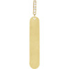14K Yellow .05 CTW Natural Diamond Engravable Bar Pendant