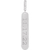 Sterling Silver .05 CTW Natural Diamond Engravable Bar Pendant