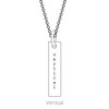 14K White .05 CTW Natural Diamond Engravable Bar 16-18" Necklace
