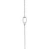 Sterling Silver Natural Diamond Engravable Bar Necklace 0.05 CTW, 16-18 Inch, 1.3mm - $311