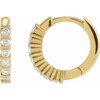 14K Yellow 1/3 CTW Natural Diamond 15 mm Hinged Hoop Earrings