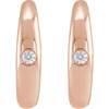 14K Rose .03 CTW Natural Diamond 12 mm Hoop Earrings