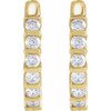 14K Yellow 1/5 CTW Natural Diamond 12.7 mm Hinged Hoop Earrings