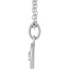 14K White .03 CTW Natural Diamond Cancer Zodiac 16-18" Necklace