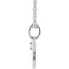 14K White .015 CT Natural Diamond Taurus Zodiac 16-18" Necklace
