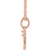 14 Karat Rose Gold Natural Diamond Taurus Zodiac Necklace 0.015 CT, 16-18 Inch - $559