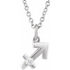 14 Karat White Gold Natural Diamond Sagittarius Zodiac Necklace 0.015 CT, 16-18 Inch - $673