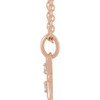14 Karat Rose Gold Natural Diamond Pisces Zodiac Necklace 0.03 CTW, 16-18 Inch - $495