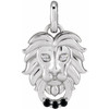 14 Karat White Gold Natural Black Spinel & .005 CTW Natural Diamond Gemstone Lion Pendant | $792