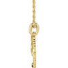 14K Yellow Natural Mozambique Garnet & .005 CTW Natural Diamond Lion 20" Necklace