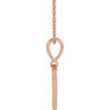 14 Karat Rose Gold Natural Diamond Engravable Heart Necklace 0.01 CT, 16-18 Inch - $975