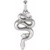 Sterling Silver .03 CTW Natural Diamond Serpent Pendant
