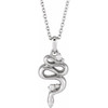 Platinum .03 CTW Natural Diamond Serpent 16-18" Necklace
