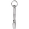 Platinum .01 CT Natural Diamond Crescent Moon Pendant