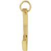 14K Yellow .01 CT Natural Diamond Crescent Moon Pendant