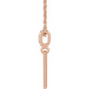 14 Karat Rose Gold Natural Diamond Engravable Necklace 0.02 CTW, 16-18 Inch, 1mm - $607