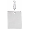 Platinum .02 CTW Natural Diamond Engravable Pendant