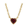 14K Yellow Natural Mozambique Garnet Bezel-Set 16-18" Necklace