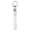 14K White .0025 CT Natural Diamond Key Pendant