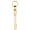 14K Yellow .0025 CT Natural Diamond Key Pendant