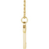 14 Karat Yellow Gold Natural Diamond Key Necklace 0.0025 CT, 16-18 Inch - $468