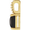 14 Karat Yellow Gold 5x3 mm Natural Black Onyx & .02 CTW Natural Diamond Pendant