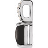 Platinum 9x7 mm Natural Black Onyx & .02 Natural Diamond Pendant