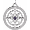 14 Karat White Gold Natural Iolite Compass Pendant | $1,080
