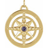 14 Karat Yellow Gold Natural Iolite Compass Pendant | $1,104