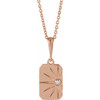 14 Karat Rose Gold Natural Diamond Sun Necklace 0.015 CT, 16-18 Inch - $1,264
