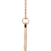 14 Karat Rose Gold Natural Diamond Engravable Necklace 0.015 CT, 16-18 Inch - $1,090