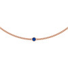 14K Rose Lab-Grown Blue Sapphire 16" Necklace