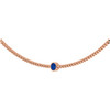 14K Rose Lab-Grown Blue Sapphire 16" Necklace