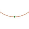 14K Rose Lab-Grown Emerald 16" Necklace